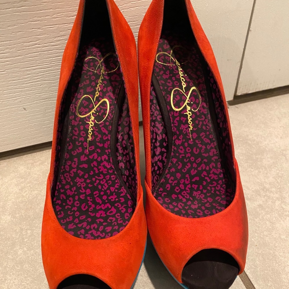 Jessica Simpson wedge peep toe heels